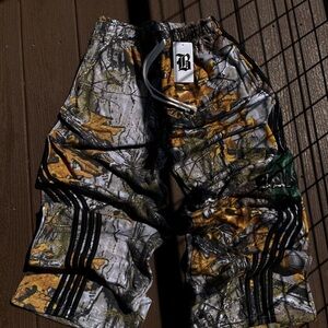 Camouflage Cargo Pants with Drawstring